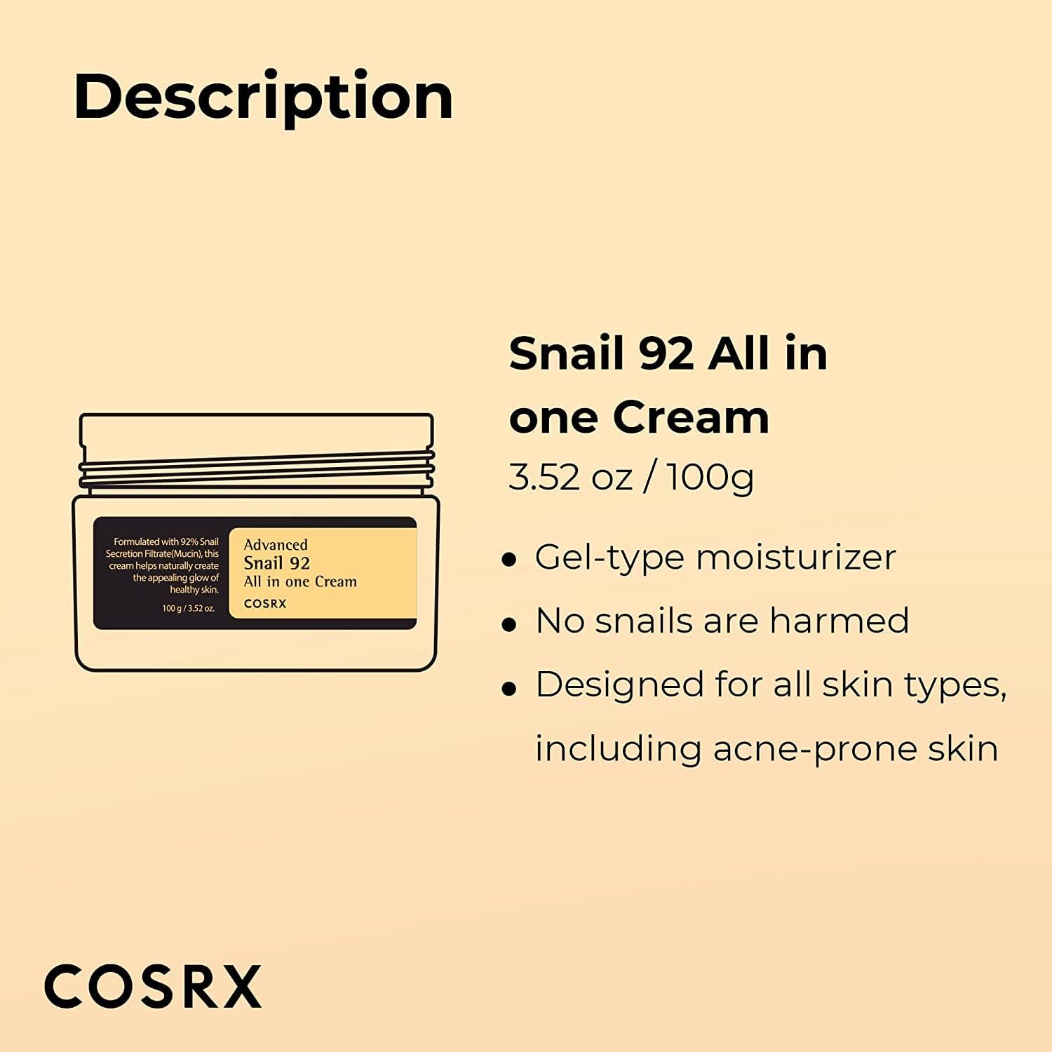 CosRx Advanced Snail 92 All in one Cream 100 g - Image 2