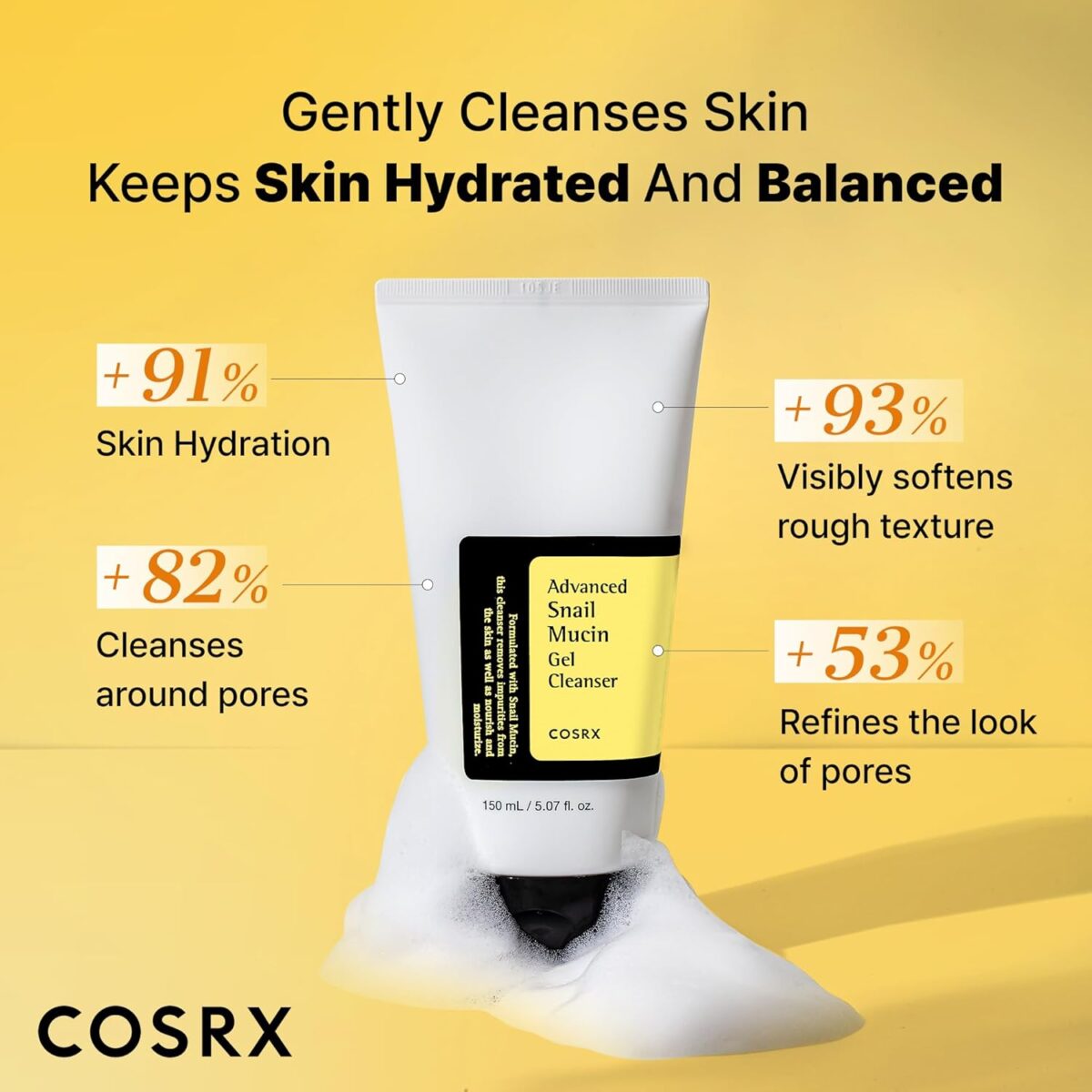 712l8ceR4eL._AC_SL1500_ COSRX Advanced Snail Mucin Power Gel Cleanser 150 ML