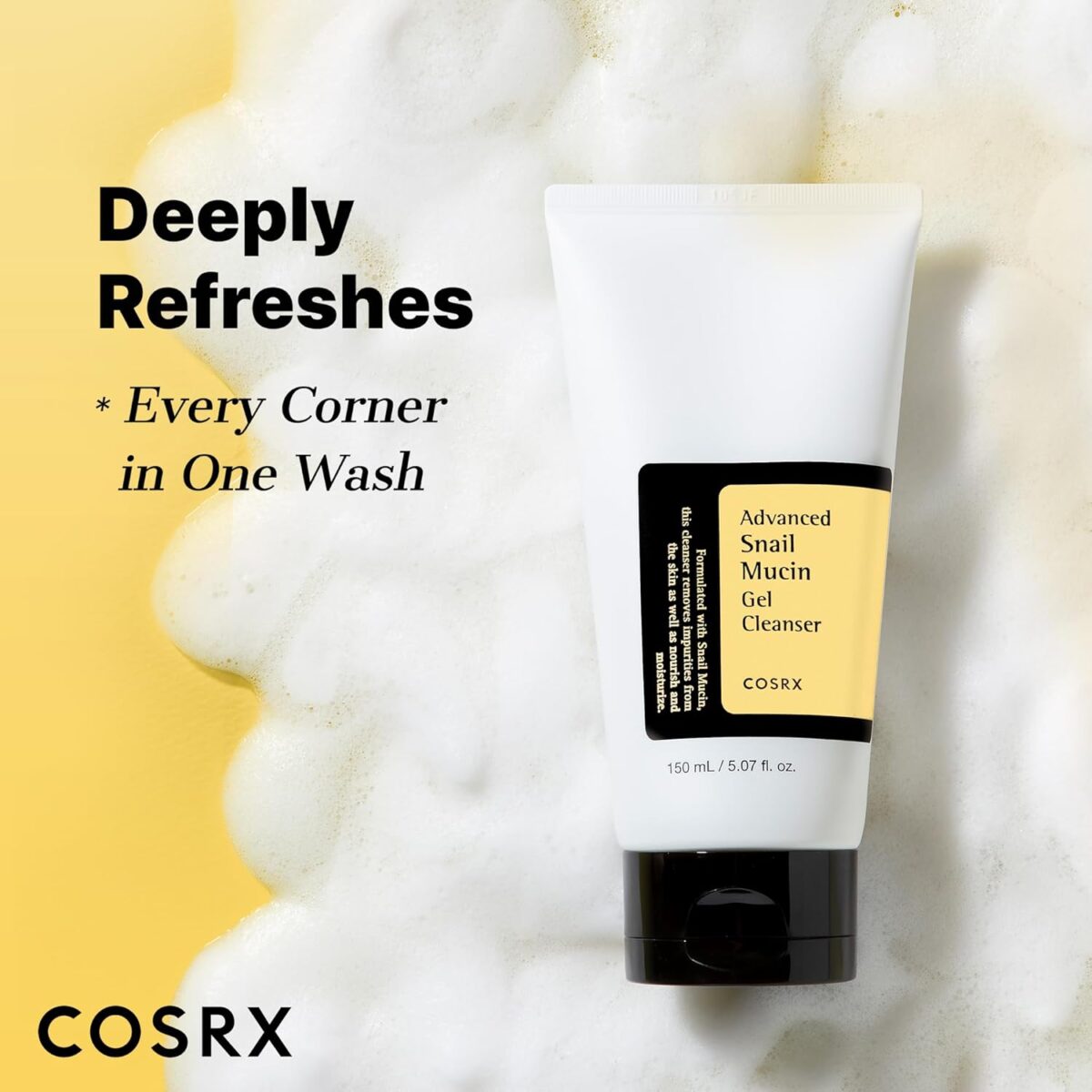 714Q-R5+hxL._AC_SL1500_ COSRX Advanced Snail Mucin Power Gel Cleanser 150 ML