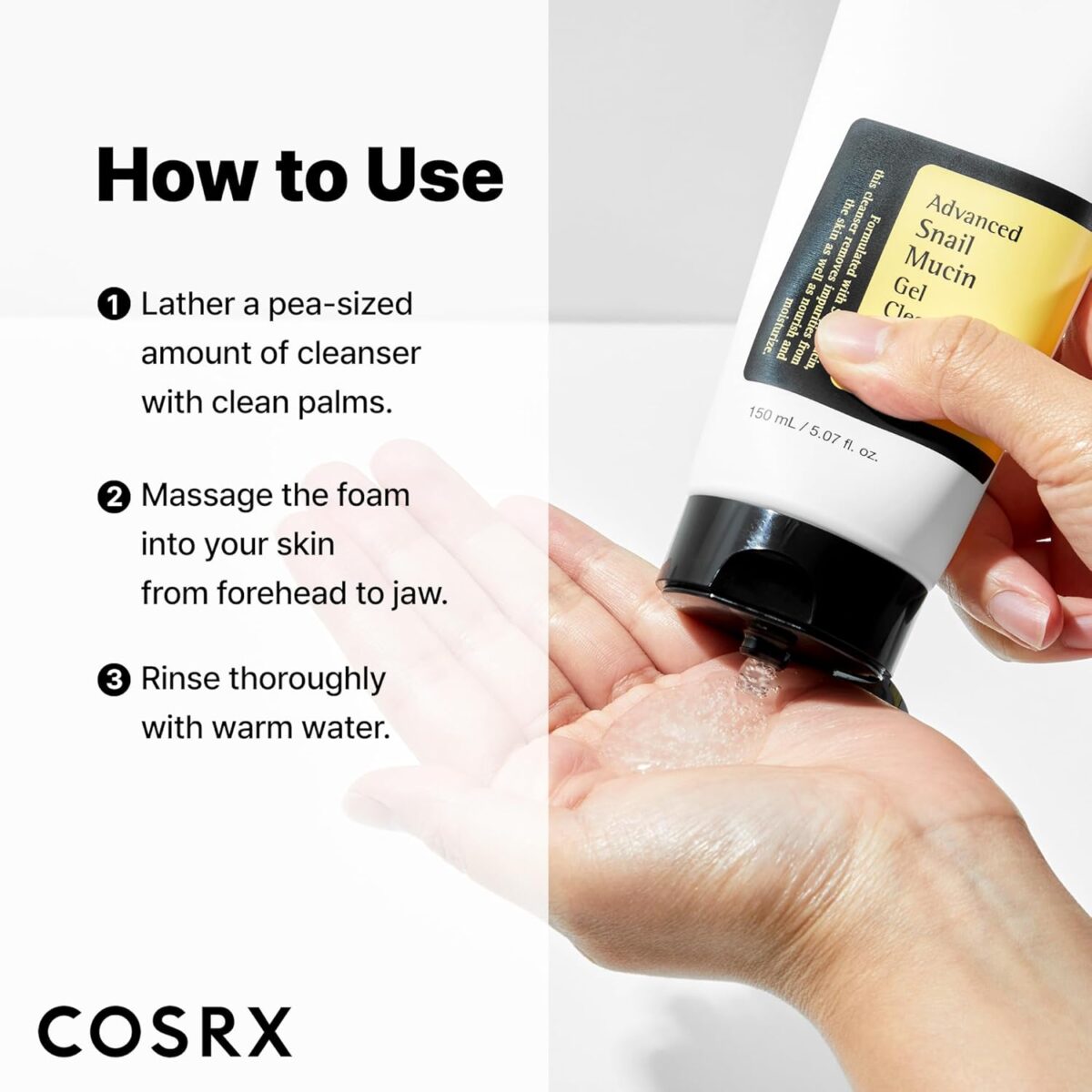 71FZ-T9YhCL._AC_SL1500_ COSRX Advanced Snail Mucin Power Gel Cleanser 150 ML