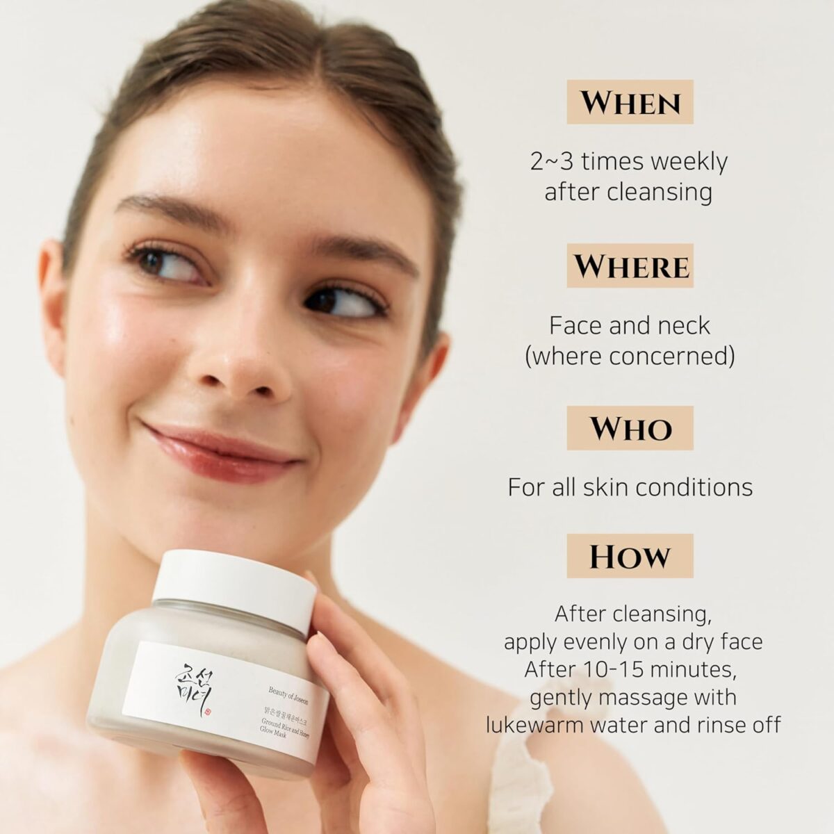 BEAUTY OF JOSEON GROUND RICE AND HONEY GLOW MASK 150ML Alger