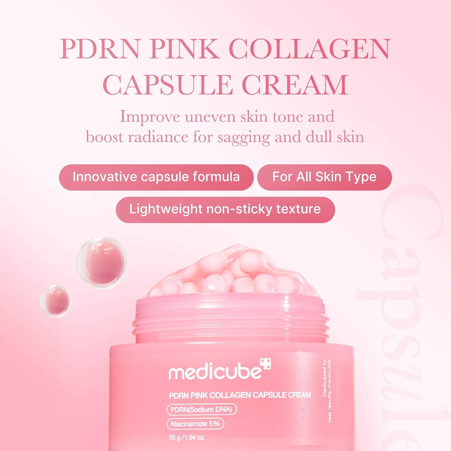 Medicube - PDRN Pink Collagen Capsule Cream 55 Gr - Image 3