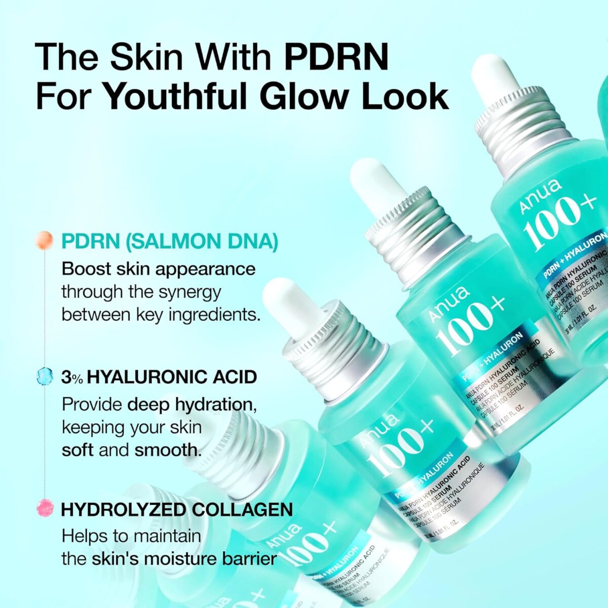 ANUA 100+ PDRN Hyaluronic Acid Capsule Serum