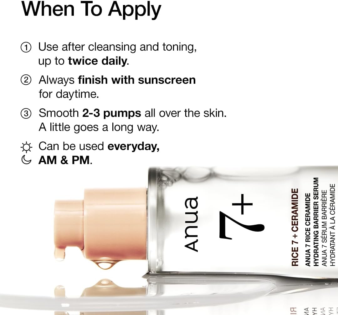 Anua 7 Rice Ceramide Hydrating Barrier Serum 50ml - Image 3