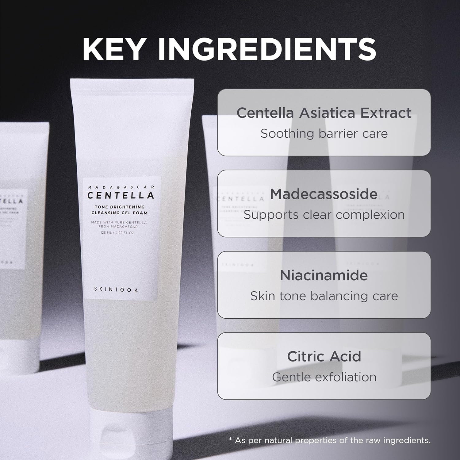 SKIN1004 Madagascar Centella Tone Brightening Cleansing Gel Foam 125 ml - Image 4